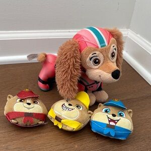 Paw Patrol Plush Dog with Red, Yellow, and Blue Pals